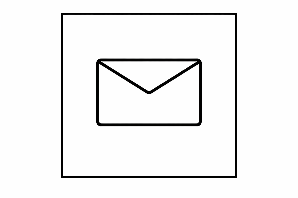 Correspondence icon Envelope with letter coming out of the top. icon